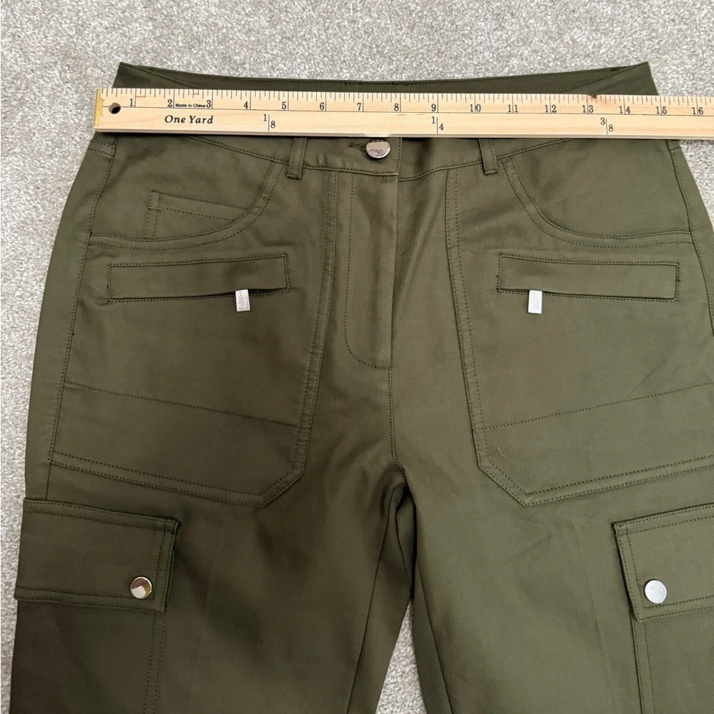 Michael Kors Collection - Spruce Cotton Crop Flare Cargo Pant - size 4 - NWT
